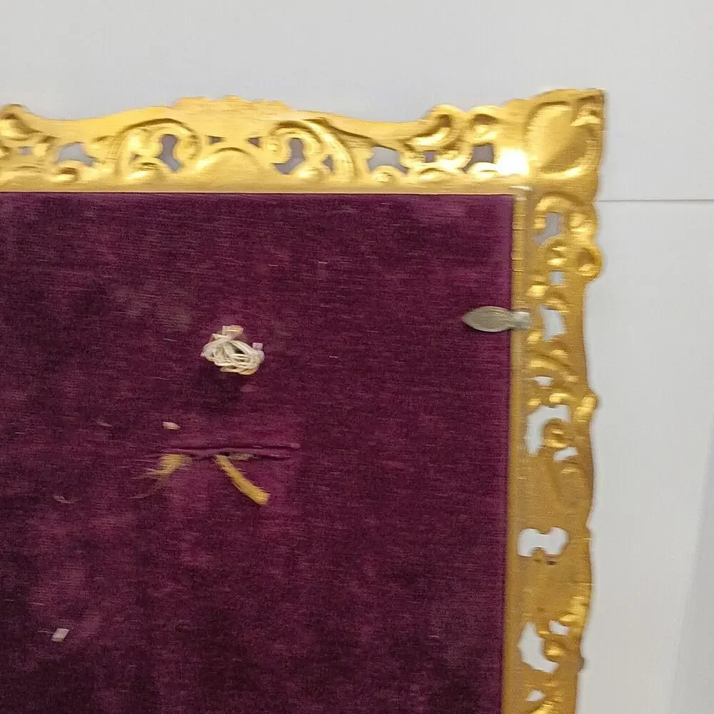 Antique Gold Tone Frame Victorian Baroque Art Nouveau Vintage 13x11 OD 9x7 ID